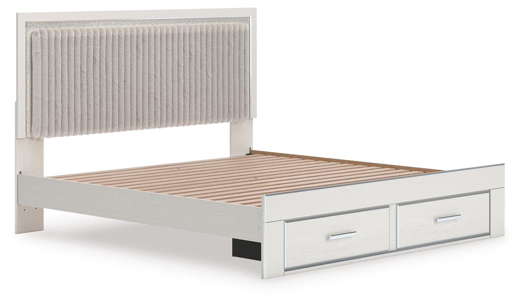 Zuraleus Upholstered Panel Platform Storage Bed, Dresser and Chest