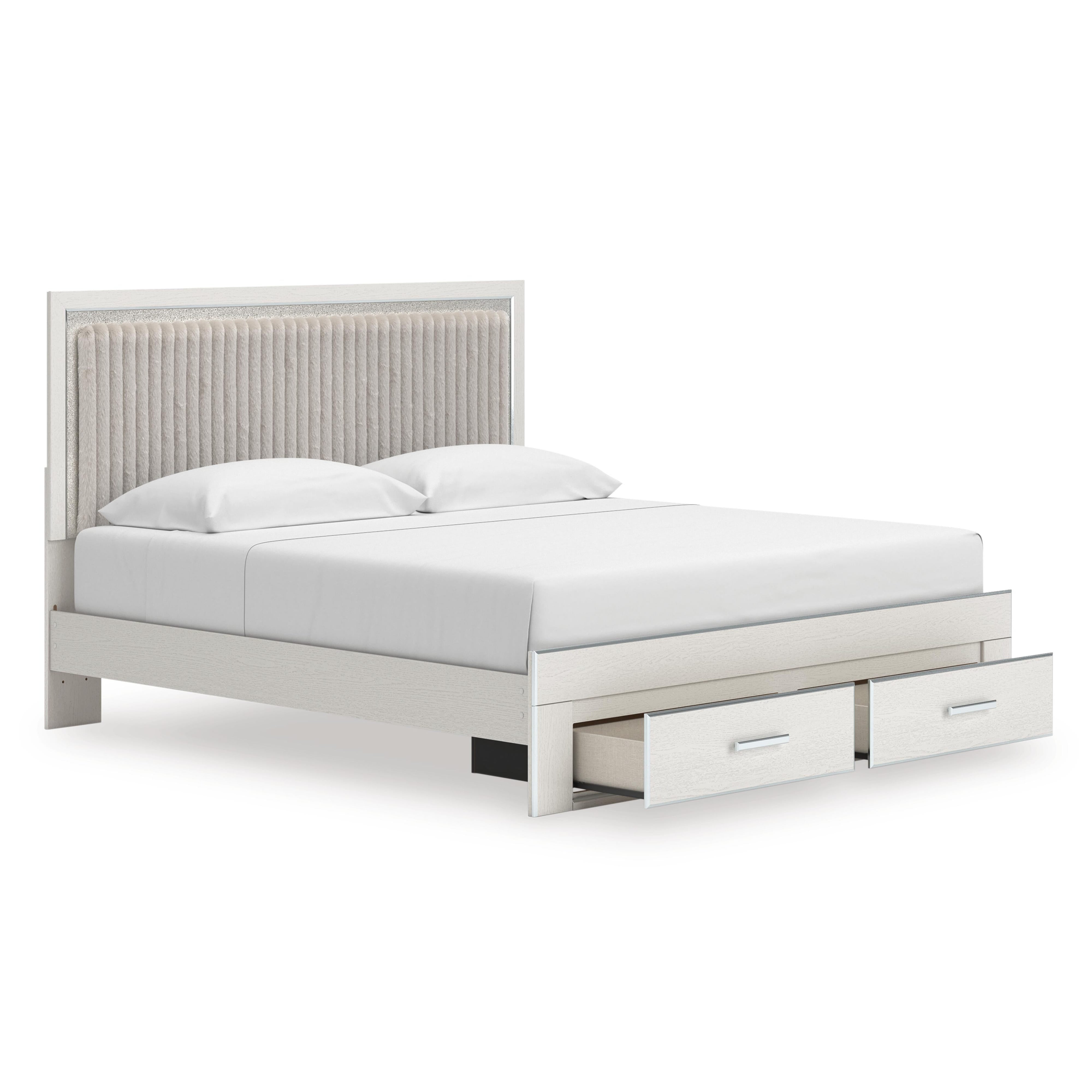 Zuraleus Upholstered Panel Platform Storage Bed and Dresser
