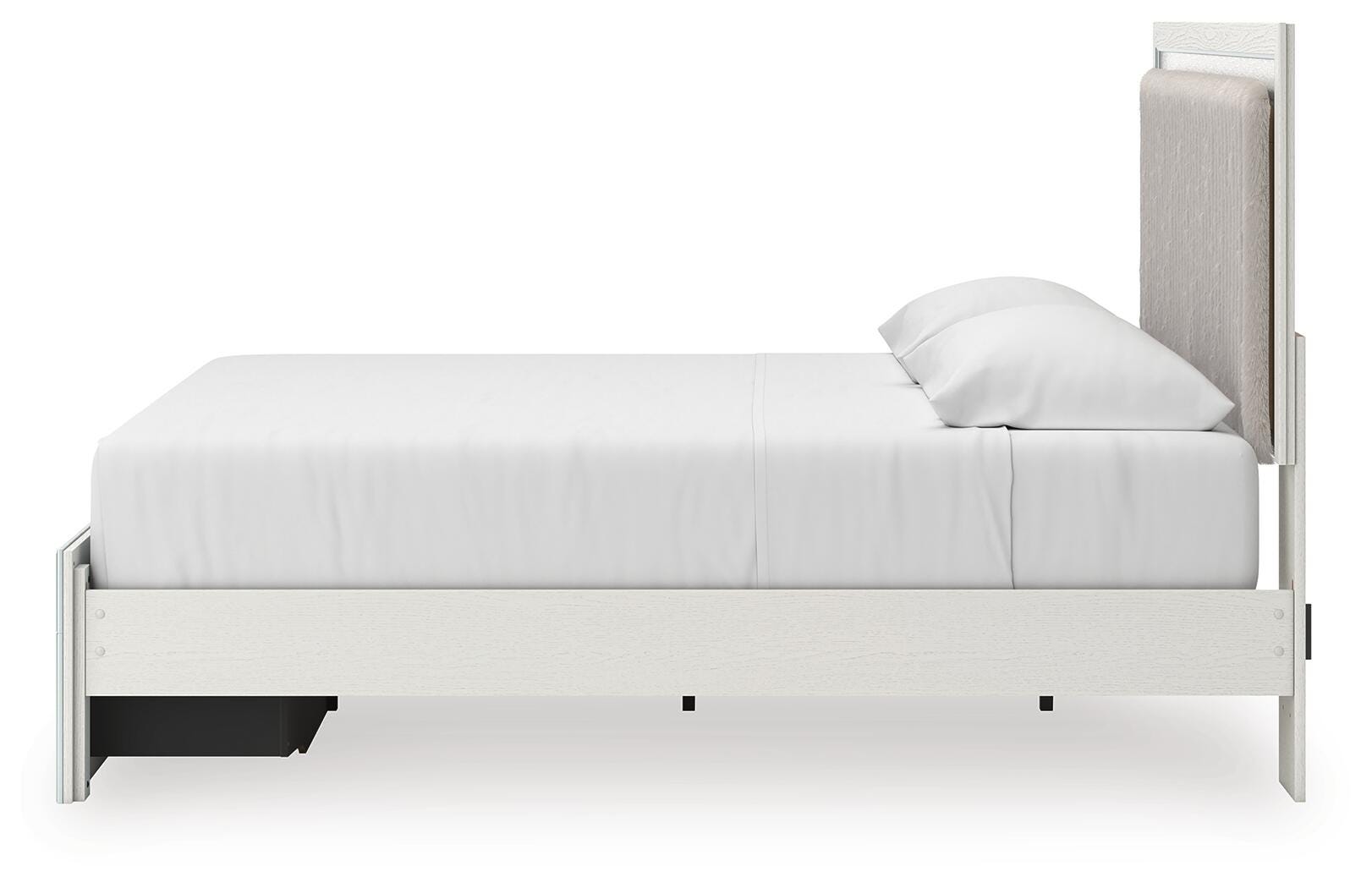 Zuraleus Upholstered Panel Platform Storage Bed, Dresser and Nightstand