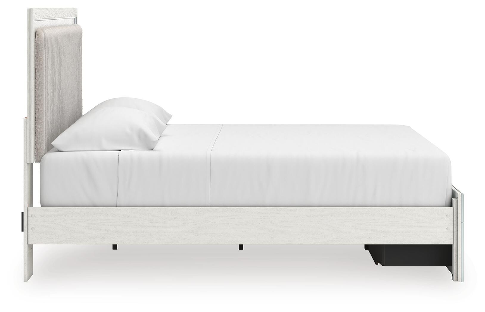 Zuraleus Upholstered Panel Platform Storage Bed, Dresser and Nightstand