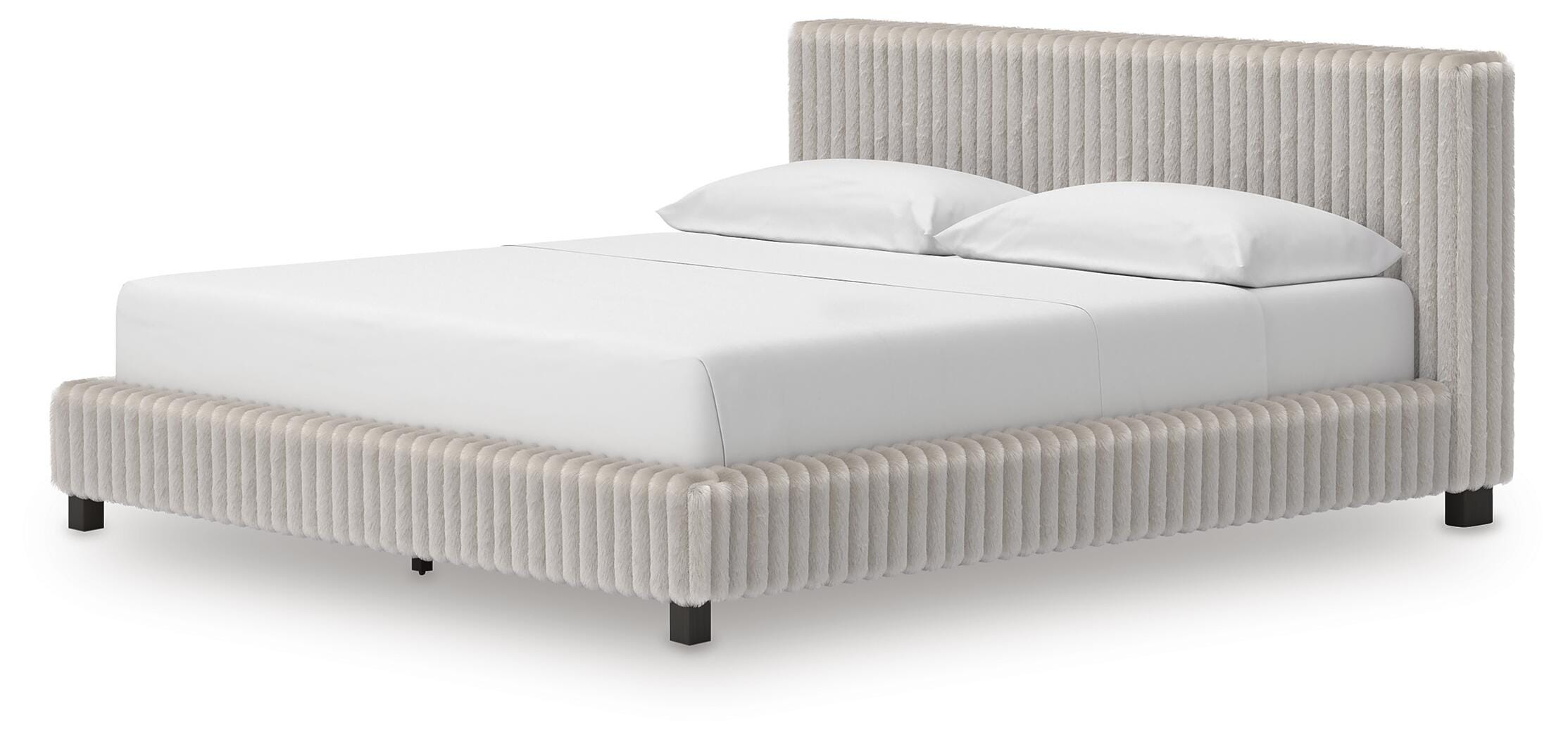 Zuraleus Upholstered Bed, Dresser, Mirror and Chest