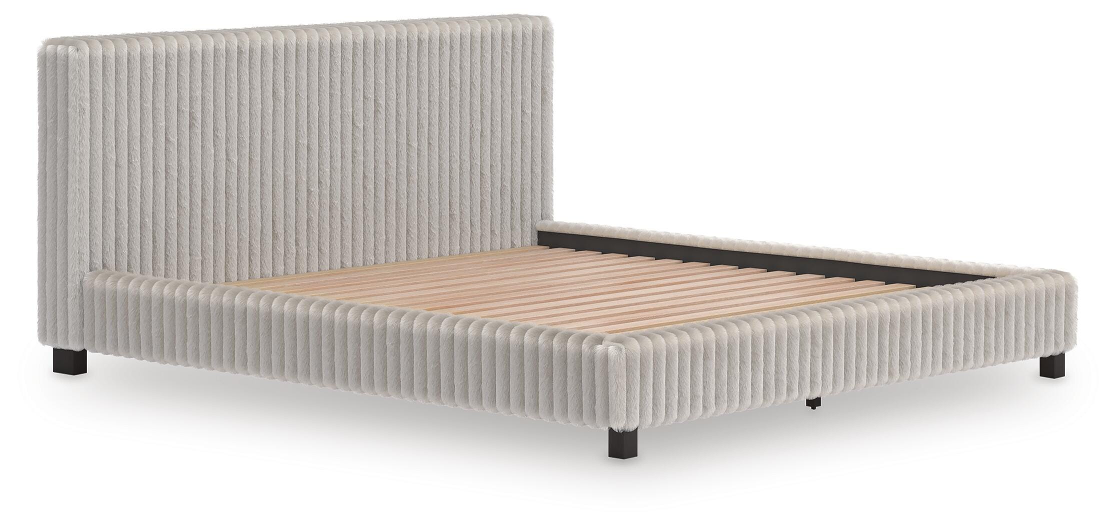 Zuraleus Upholstered Bed, Dresser, Mirror and Chest