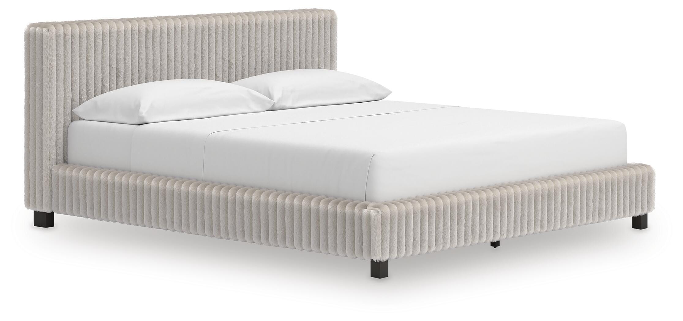 Zuraleus Upholstered Bed, Dresser and Nightstand