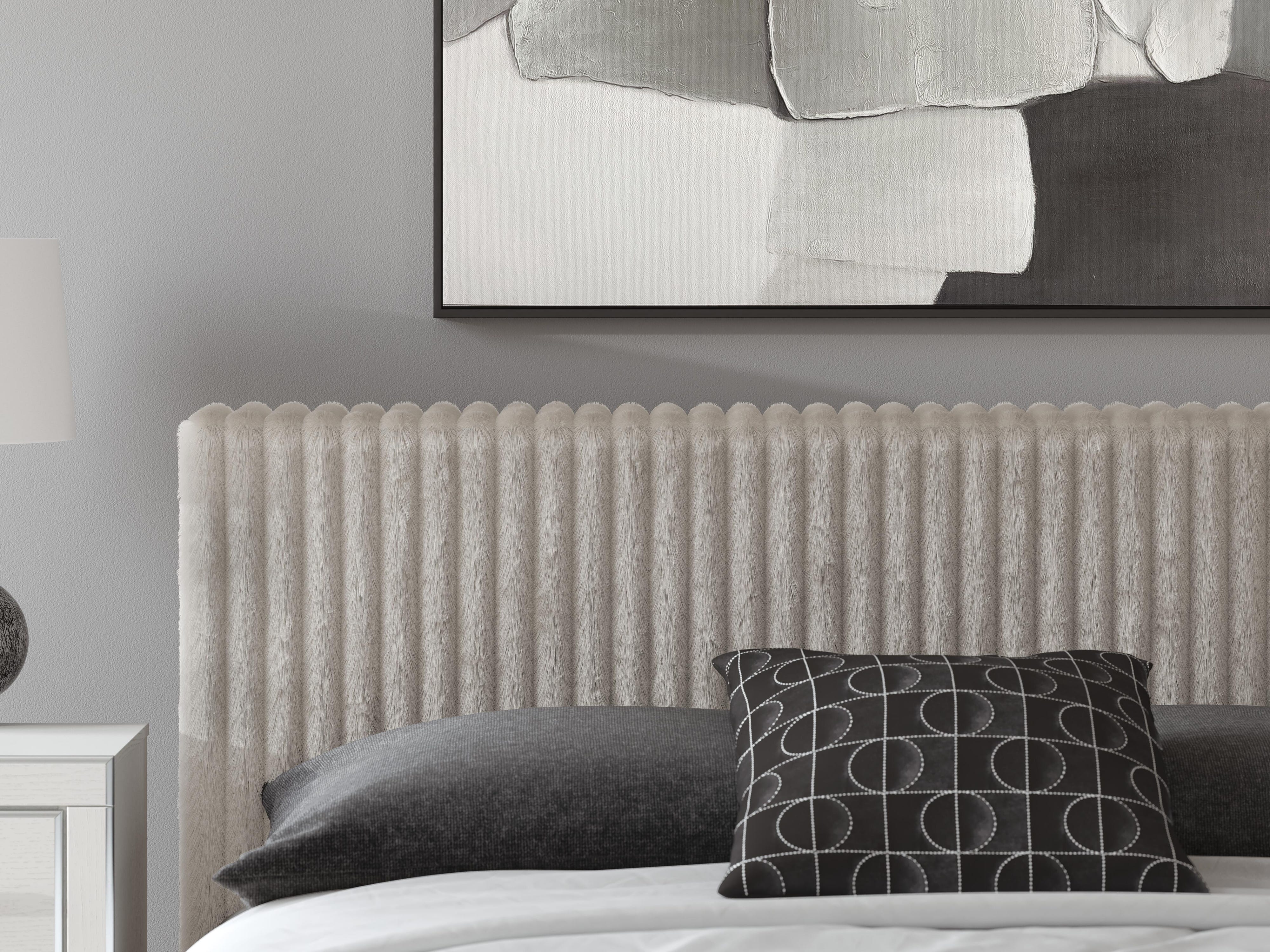 Zuraleus Upholstered Bed, Dresser and Nightstand