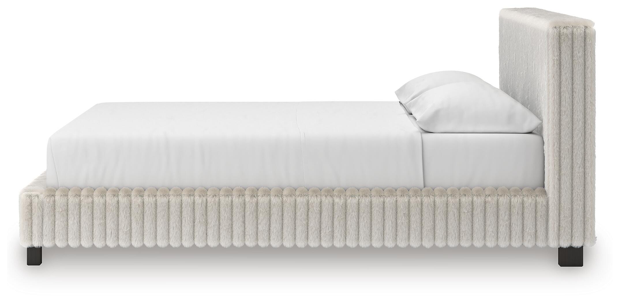Zuraleus Upholstered Bed, Dresser, Mirror, Chest and Nightstand