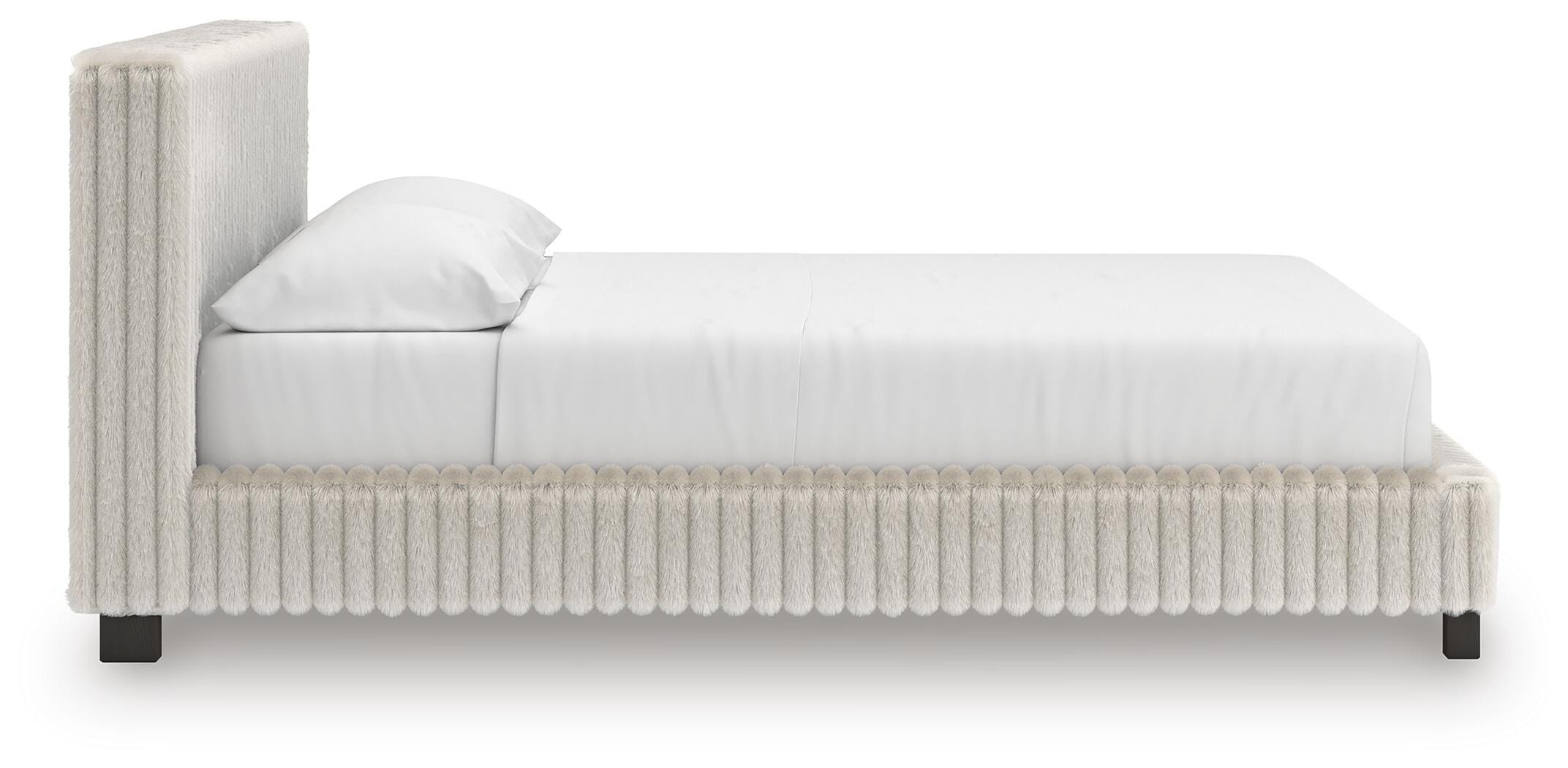 Zuraleus Upholstered Bed, Dresser, Mirror and Nightstand