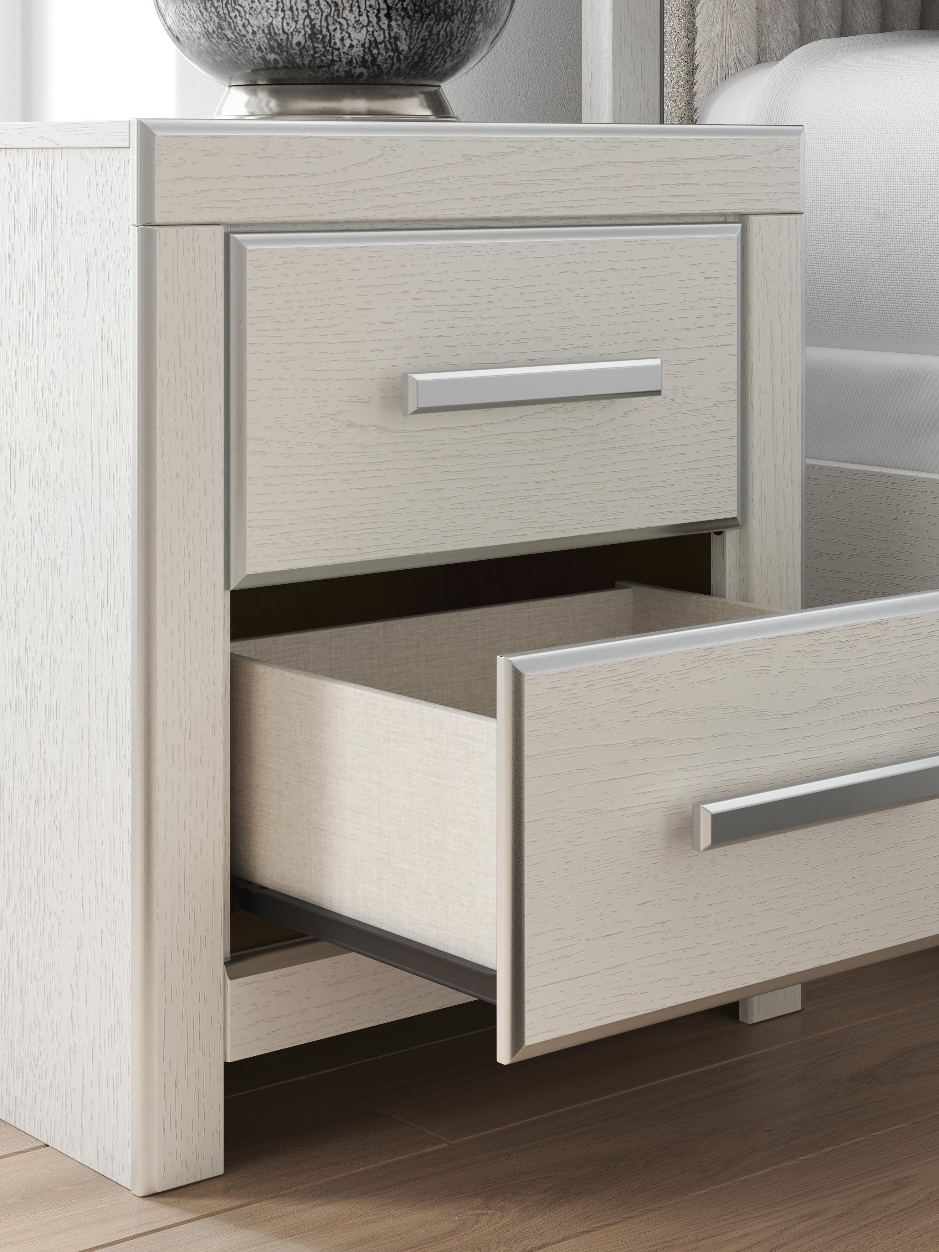 Zuraleus Upholstered Panel Bed, Dresser, Mirror, Chest and Nightstand