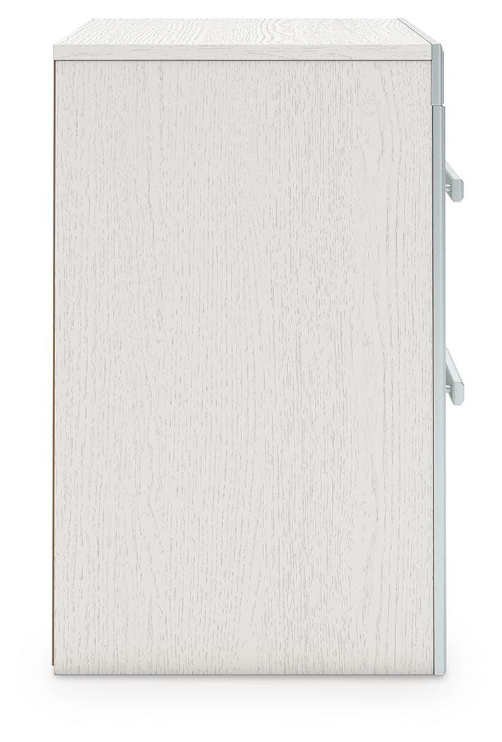 Zuraleus Upholstered Panel Platform Bed, Dresser and Nightstand