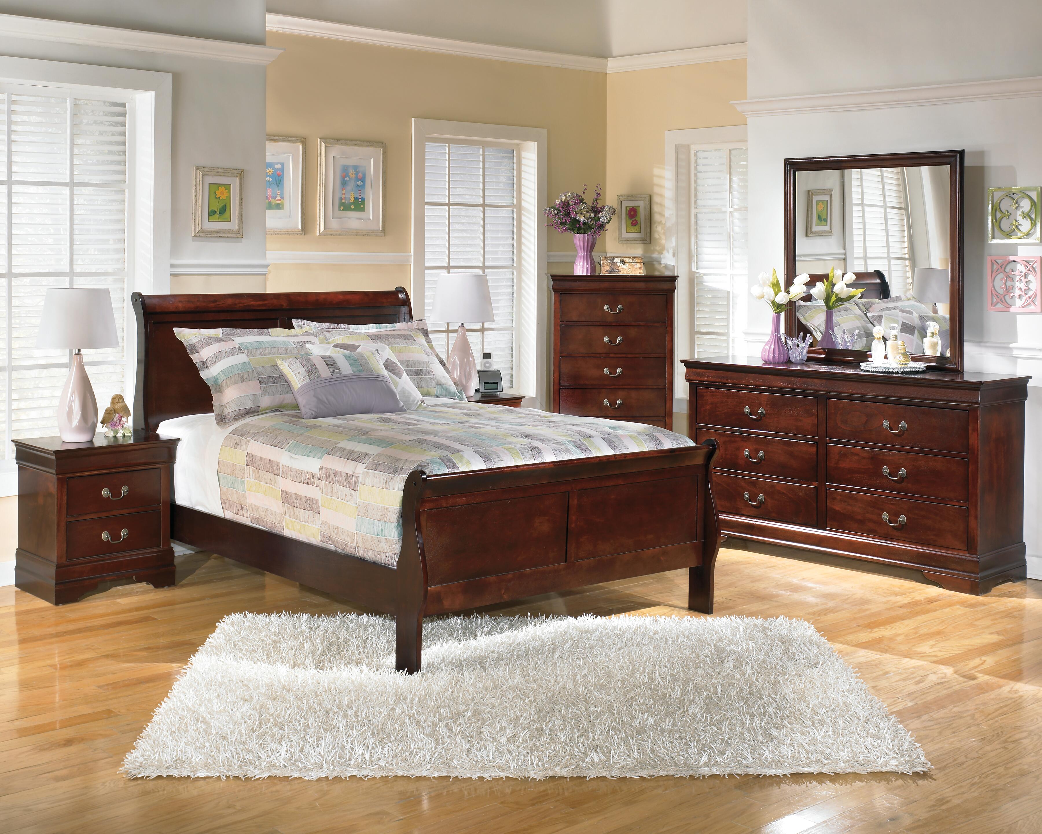 Alisdair Sleigh Bed, Dresser, Mirror, Chest and Nightstand