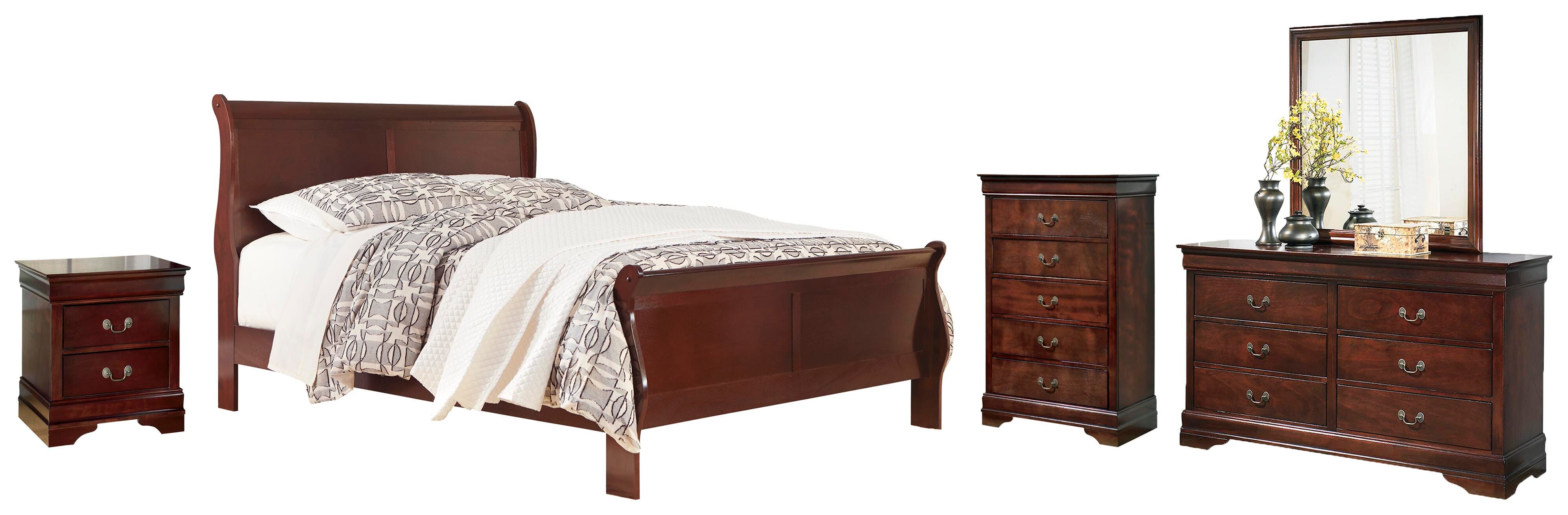 Alisdair Sleigh Bed, Dresser, Mirror, Chest and Nightstand