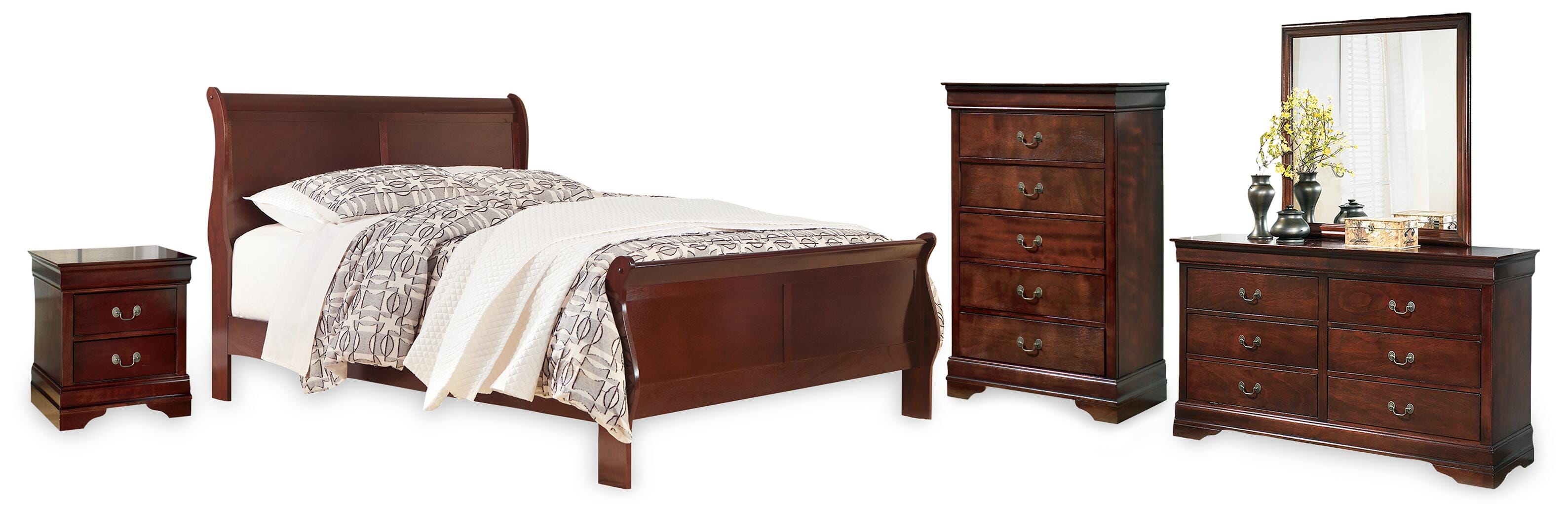 Alisdair Sleigh Bed, Dresser, Mirror, Chest and Nightstand