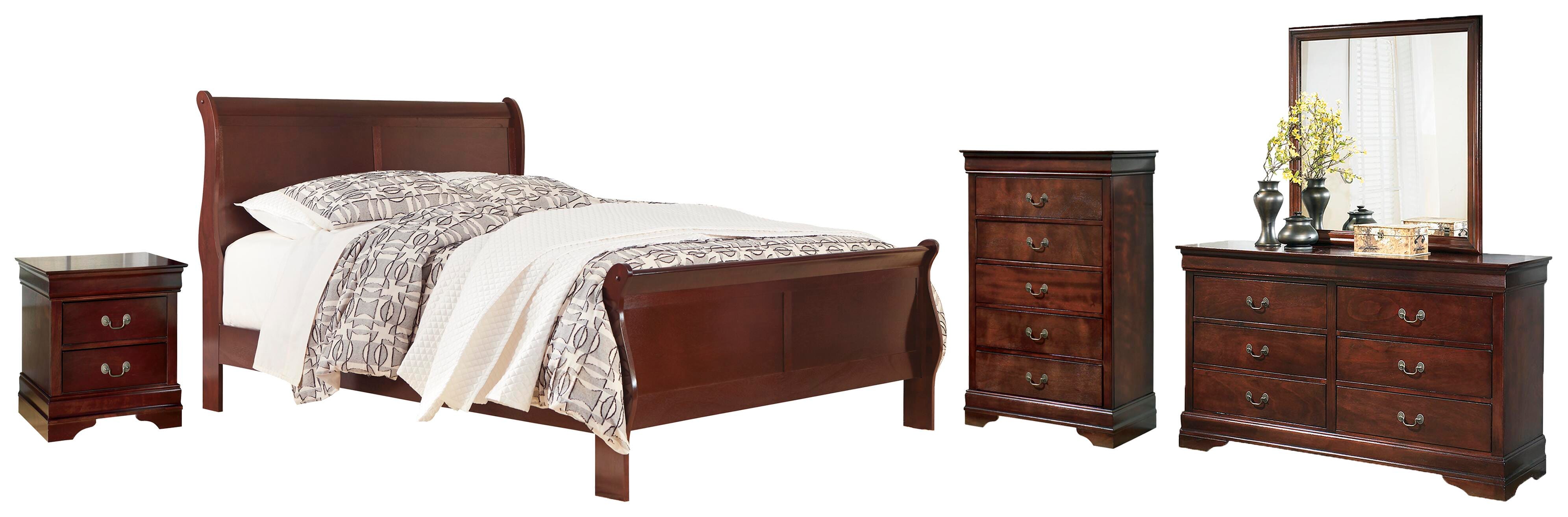 Alisdair Sleigh Bed, Dresser, Mirror, Chest and Nightstand