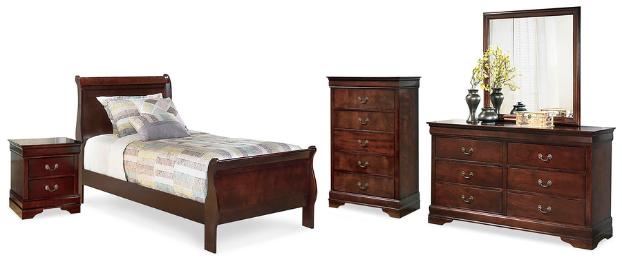 Alisdair Sleigh Bed, Dresser, Mirror, Chest and Nightstand