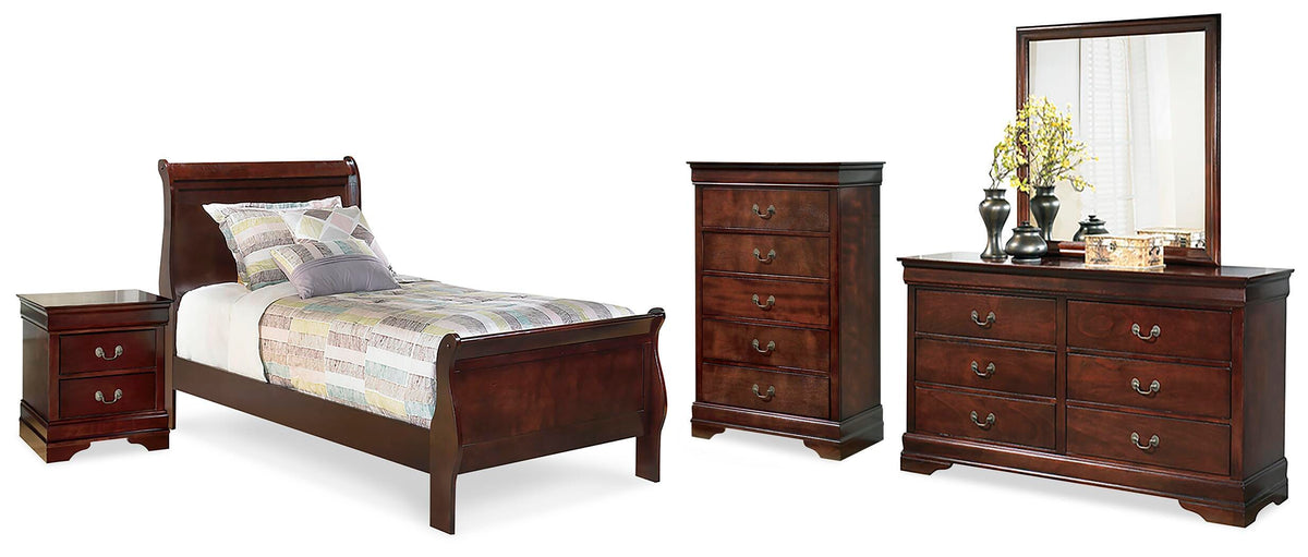 Alisdair Sleigh Bed, Dresser, Mirror, Chest and Nightstand