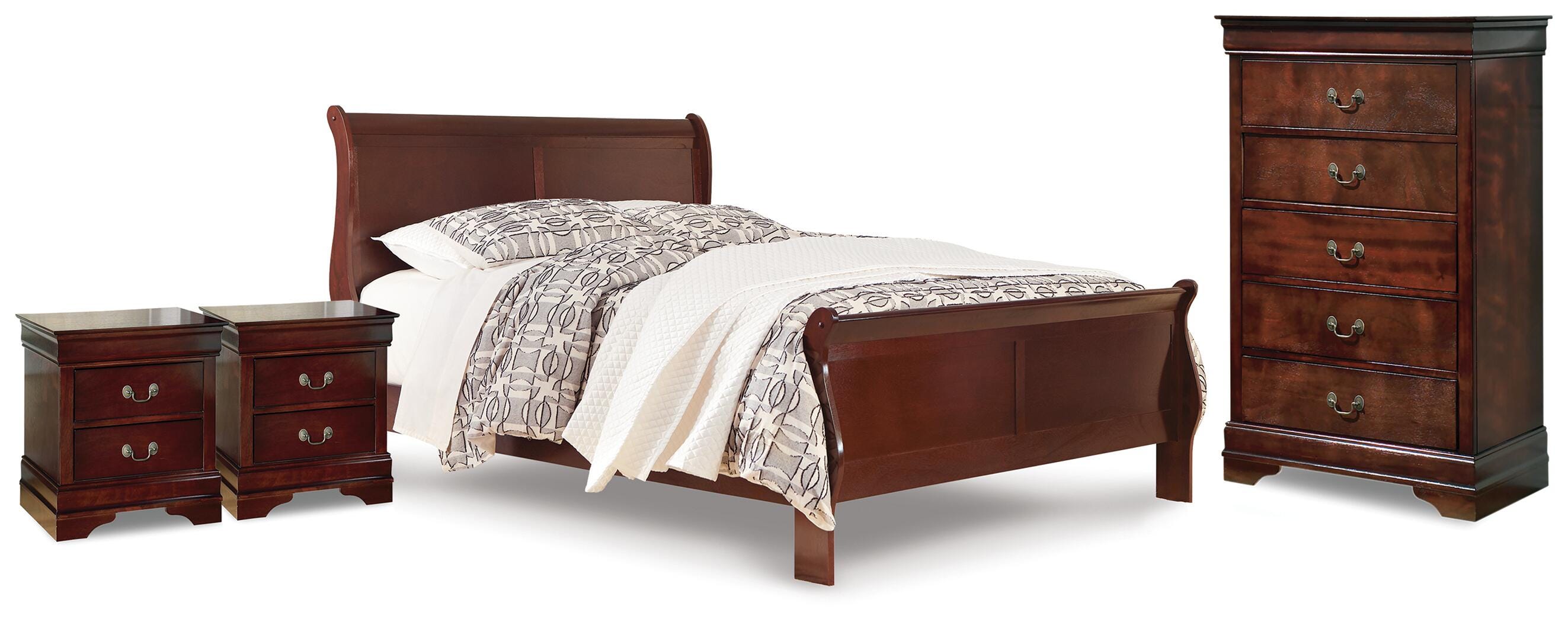 Alisdair Sleigh Bed, Chest and 2 Nightstands