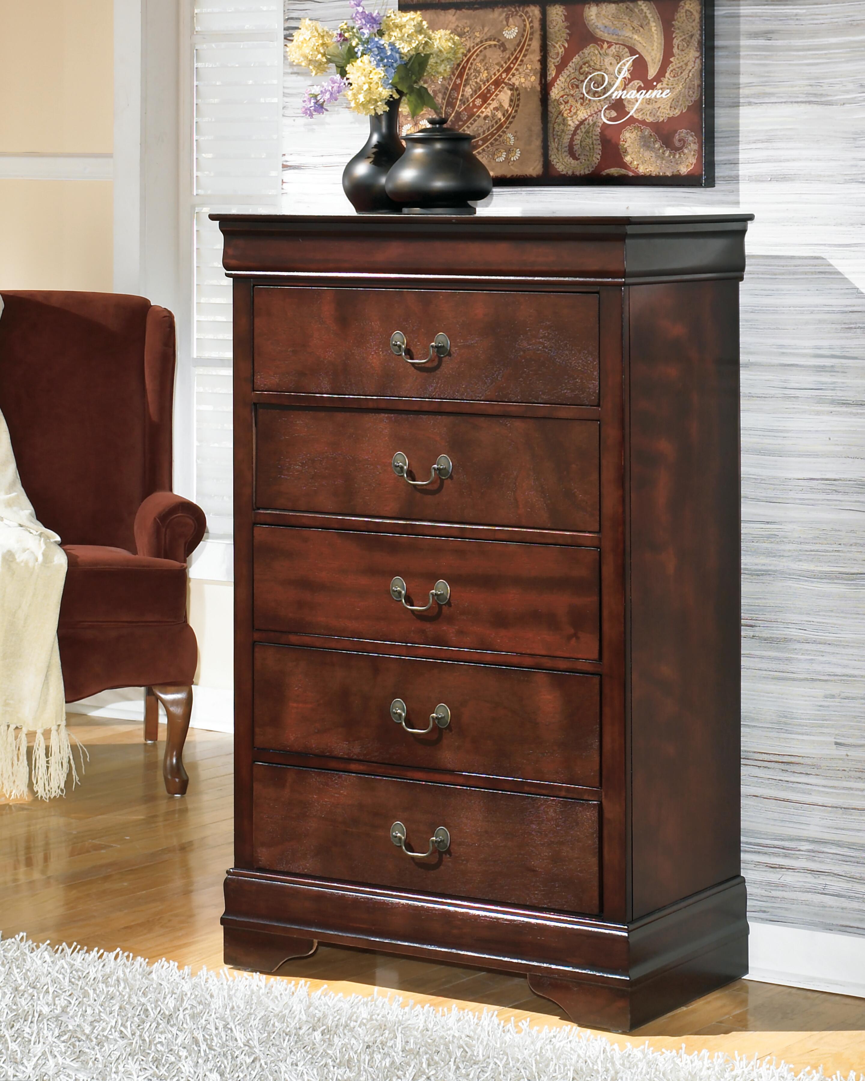 Alisdair Sleigh Bed, Dresser, Mirror, Chest and Nightstand