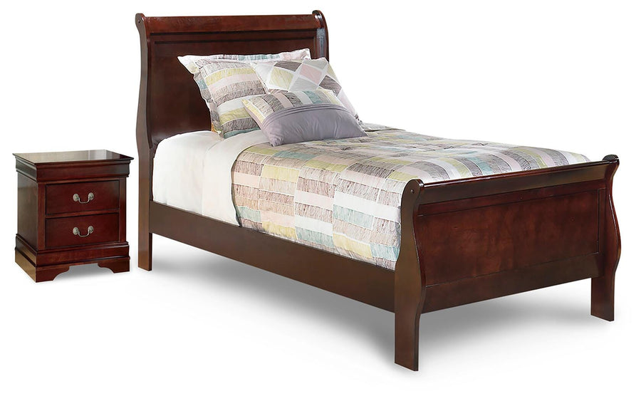 Alisdair Sleigh Bed and Nightstand