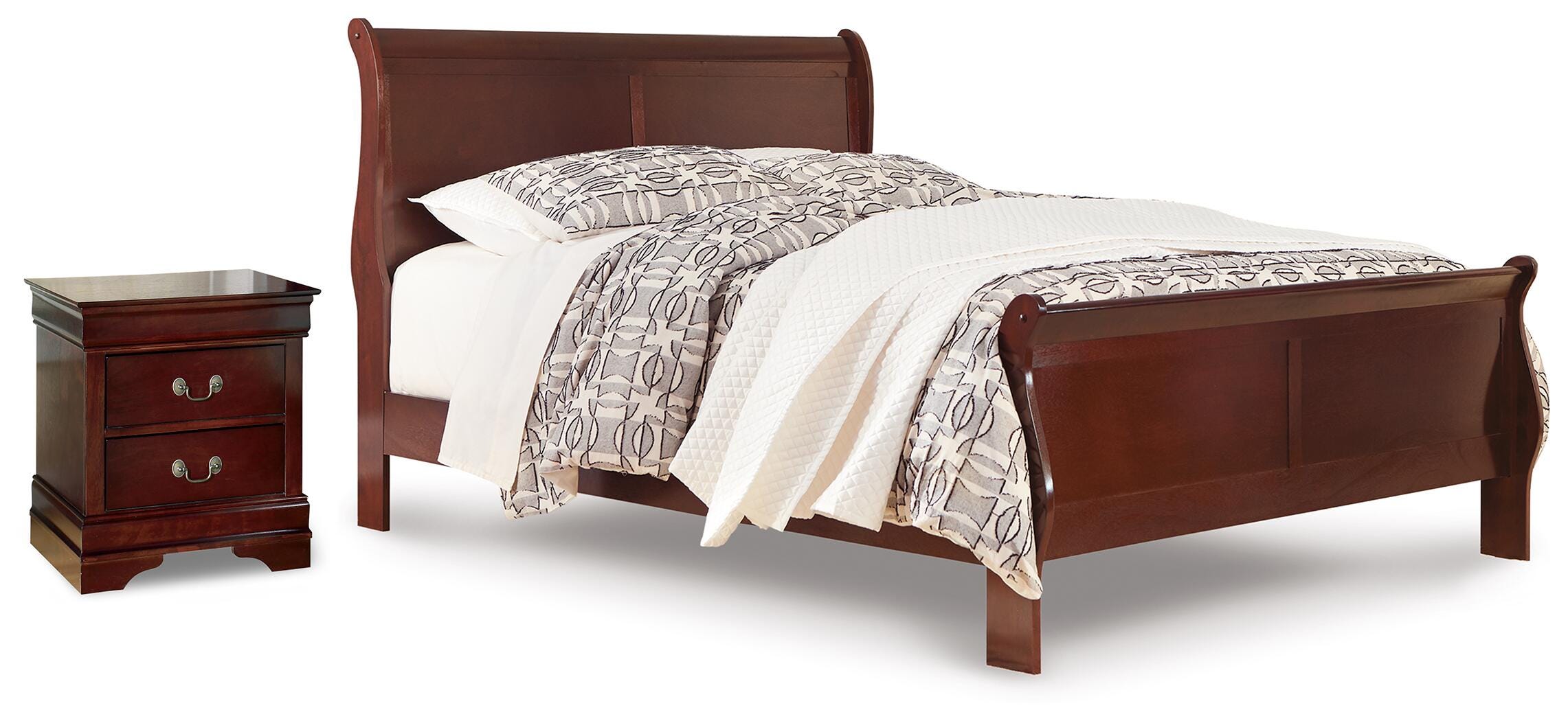 Alisdair Sleigh Bed and Nightstand