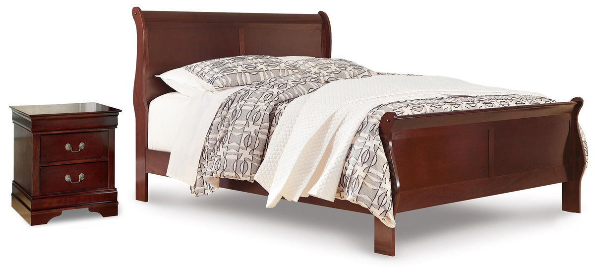 Alisdair Sleigh Bed and Nightstand