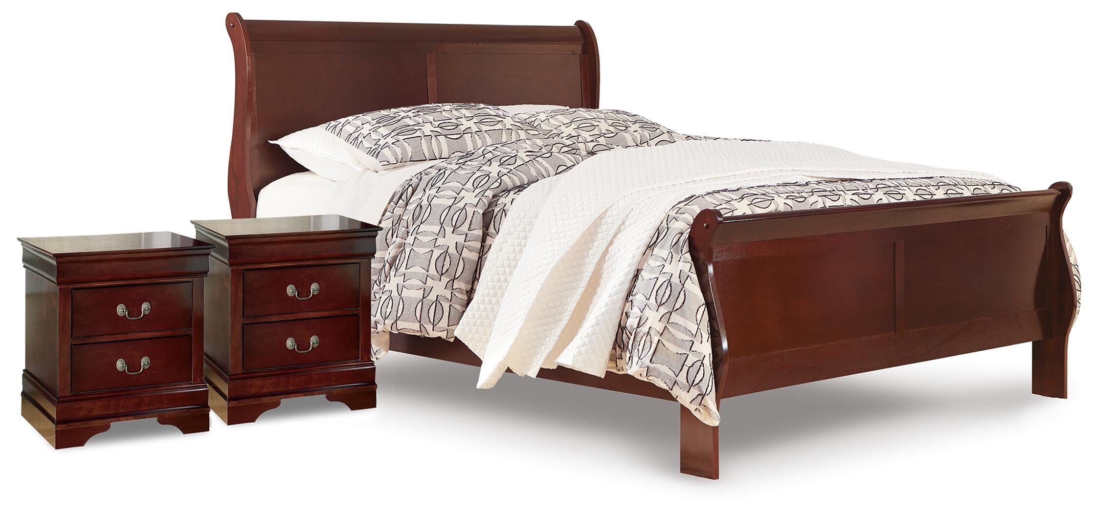 Alisdair Sleigh Bed with 2 Nightstands
