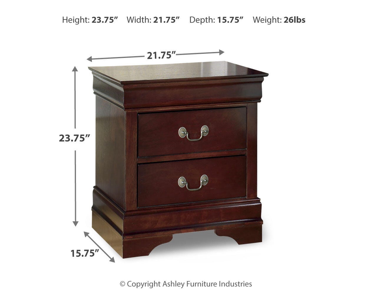 Alisdair Sleigh Bed with Mirrored Dresser, Chest and 2 Nightstands