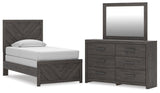 Prendonea Panel Bed, Dresser and Mirror