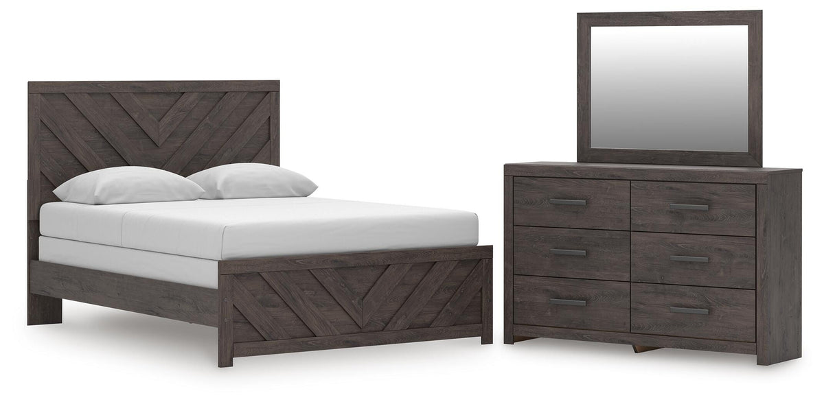 Monterra Panel Bed, Dresser and Mirror