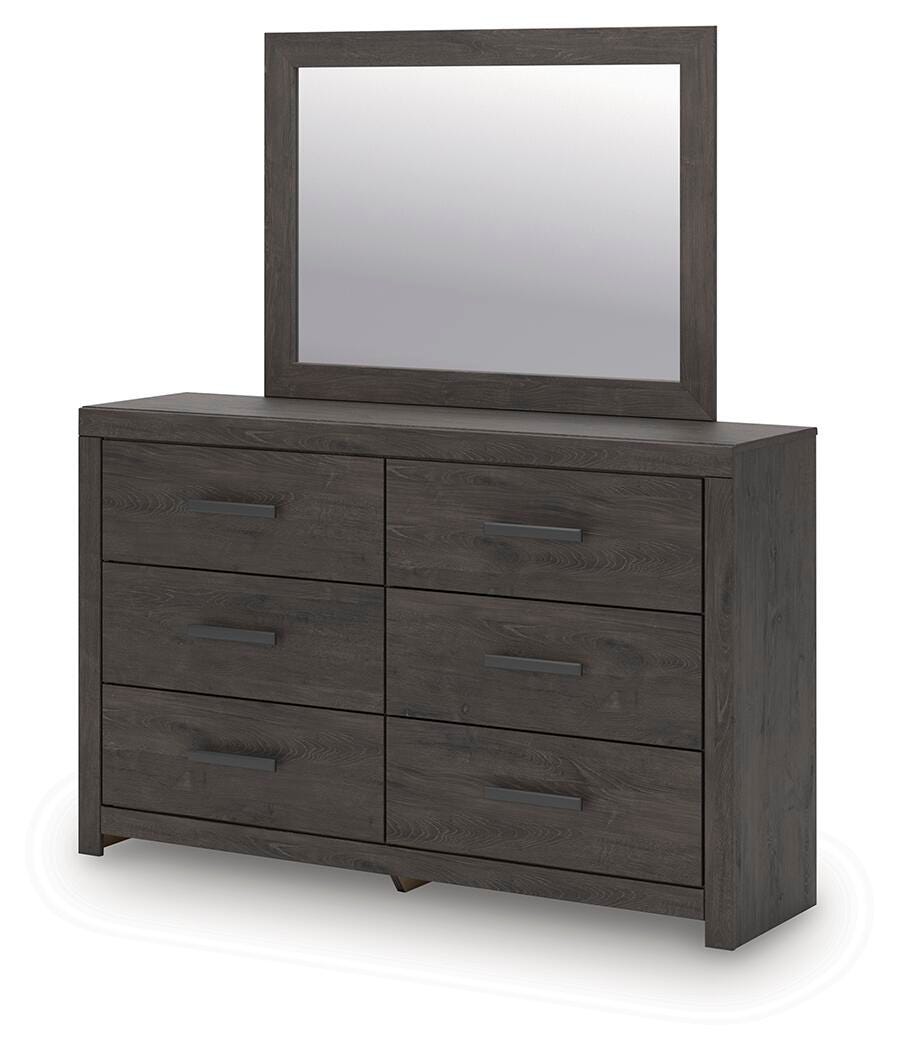 Prendonea Panel Bed, Dresser, Mirror and Nightstand