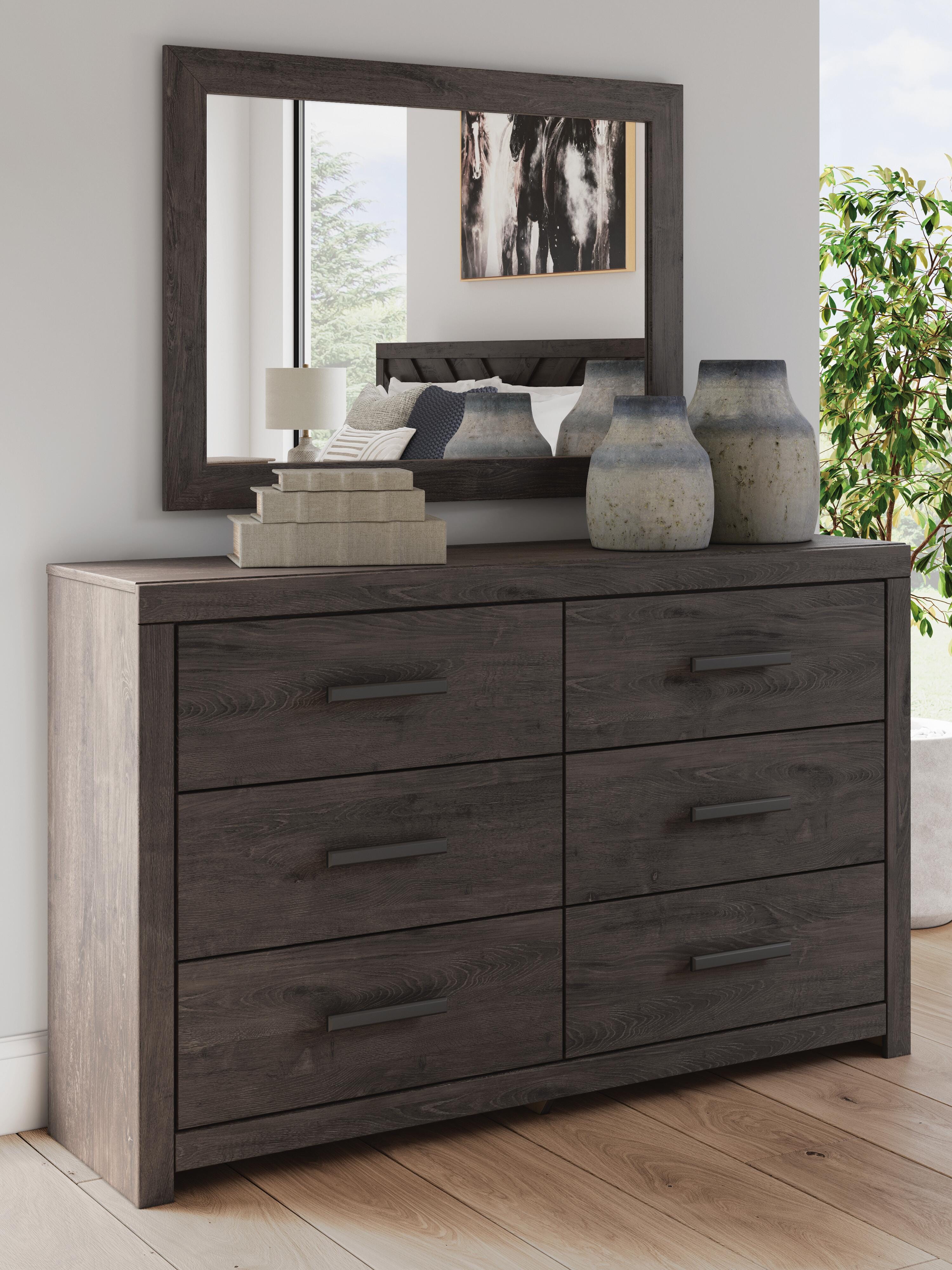 Prendonea Panel Bed, Dresser, Mirror and Nightstand