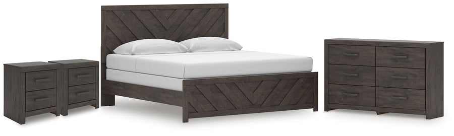 Prendonea Panel Bed, Dresser and 2 Nightstands
