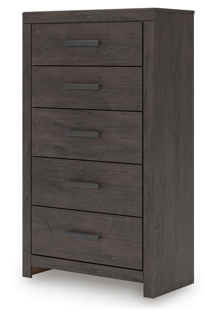 Prendonea Panel Bed, Dresser, Mirror, Chest and Nightstand