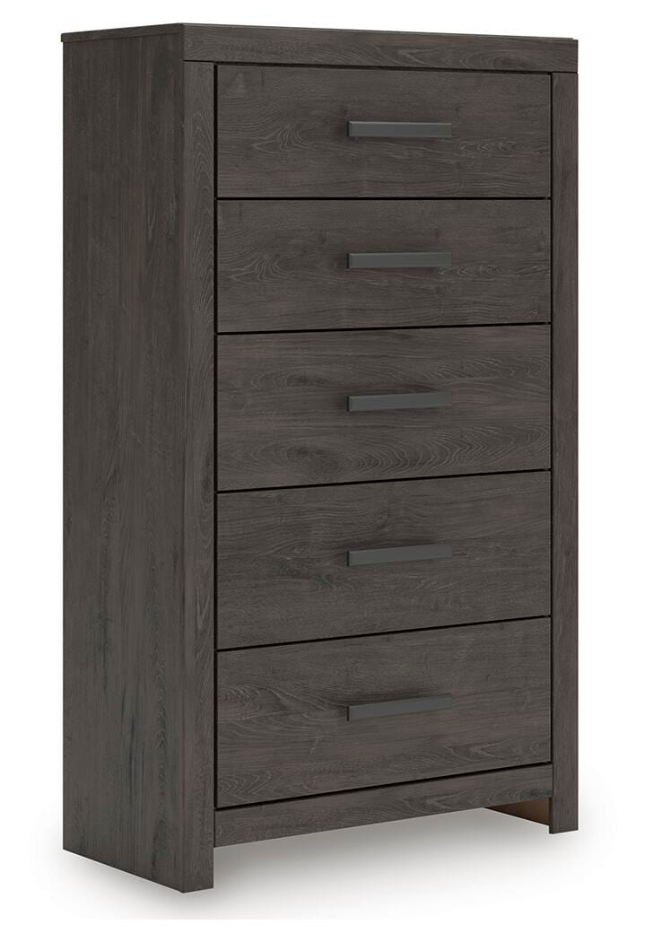 Prendonea Panel Bed, Dresser, Mirror, Chest and Nightstand