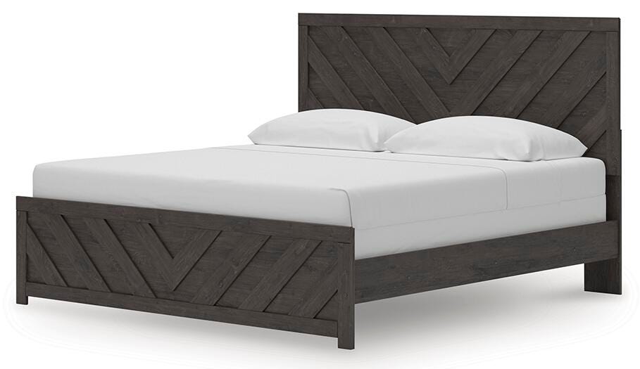 Prendonea Panel Bed and 2 Nightstands