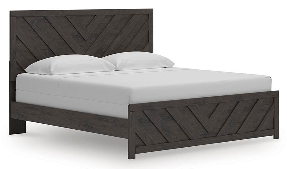 Prendonea Panel Bed and 2 Nightstands
