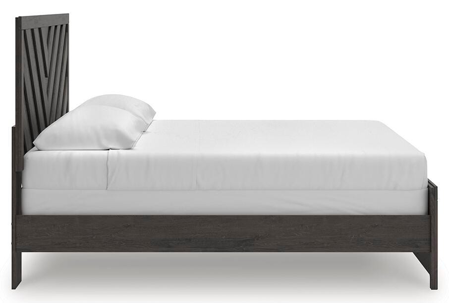 Prendonea Panel Bed and 2 Nightstands