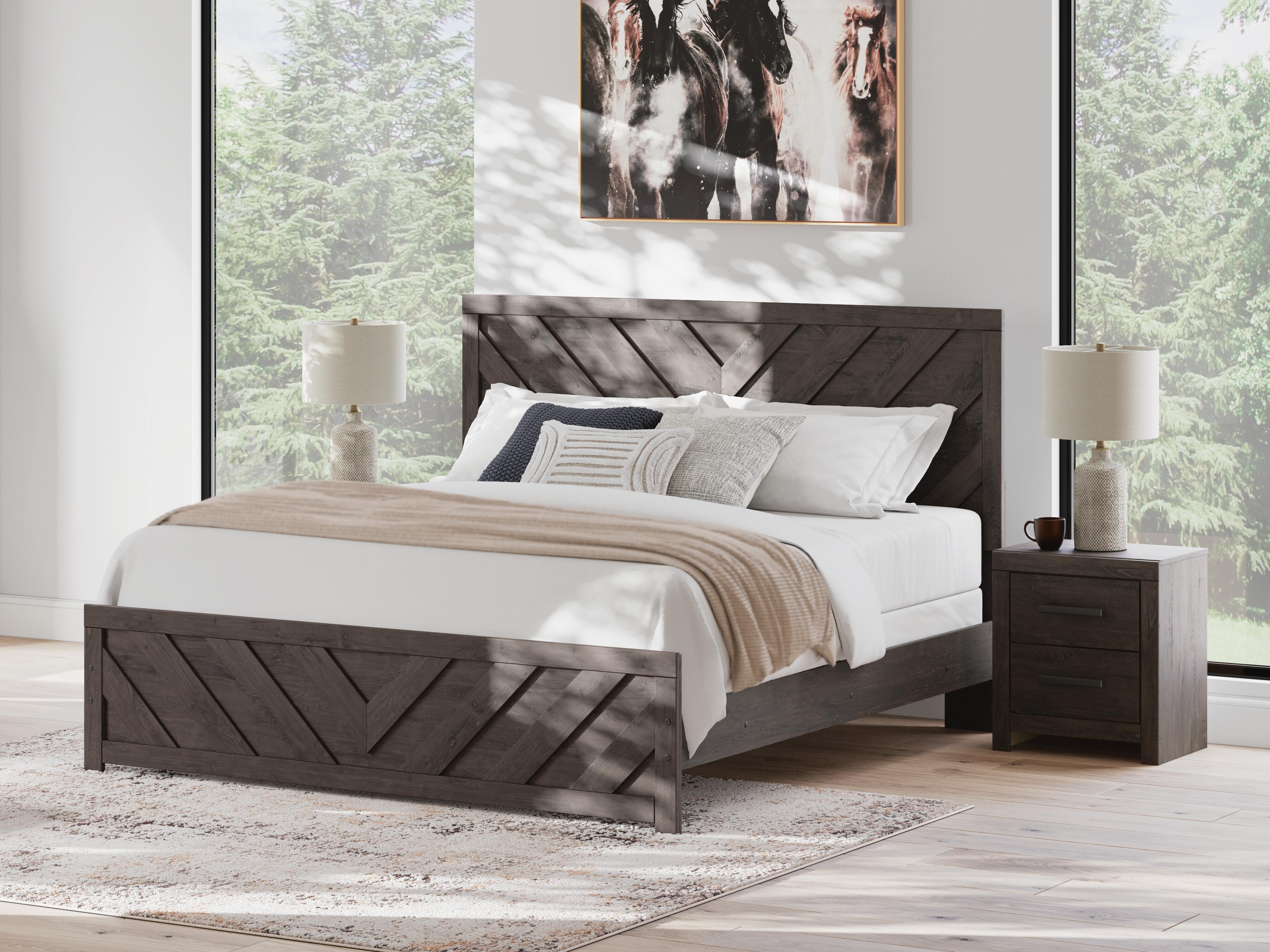 Prendonea Panel Bed, Dresser, Mirror and Nightstand