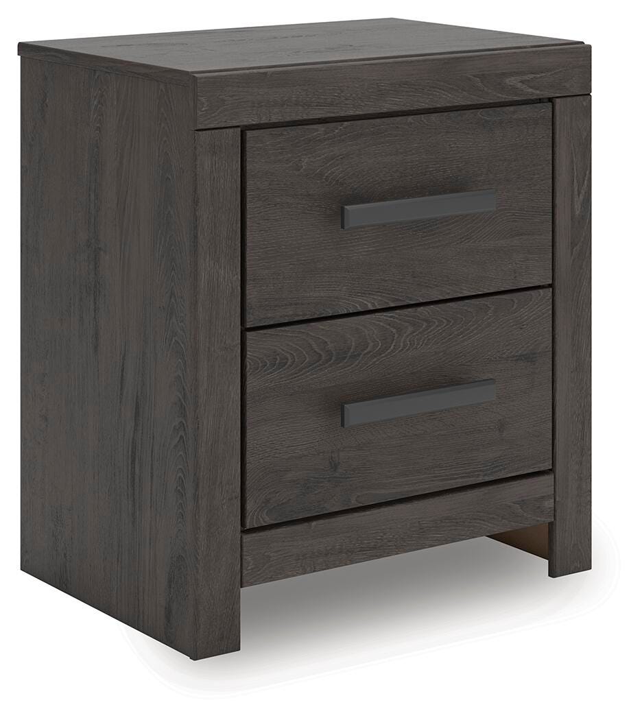 Prendonea Panel Bed and 2 Nightstands