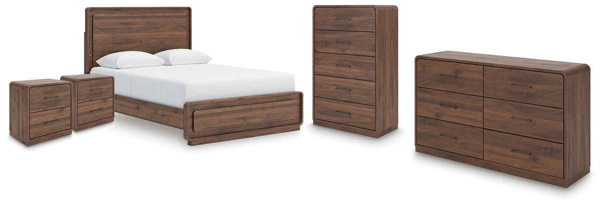 Fortlorn Panel Bed, Dresser, Chest and 2 Nightstands