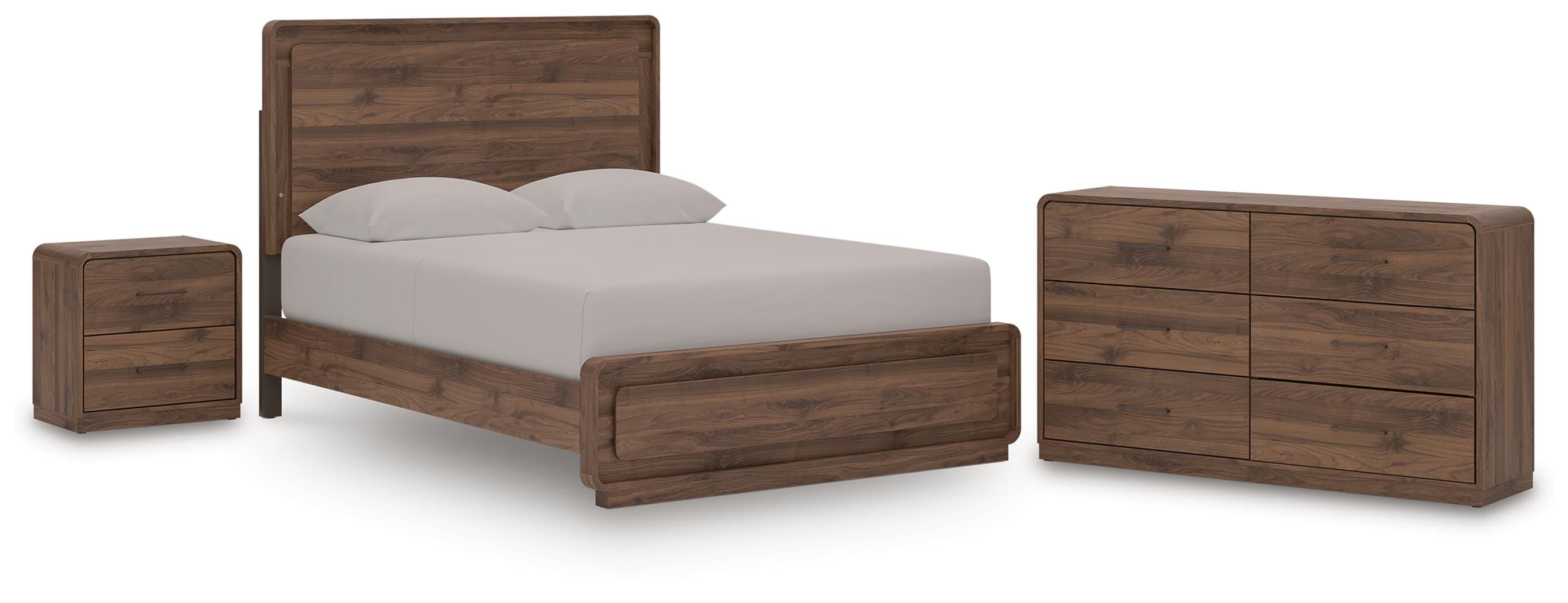 Fortlorn Panel Bed, Dresser and Nightstand