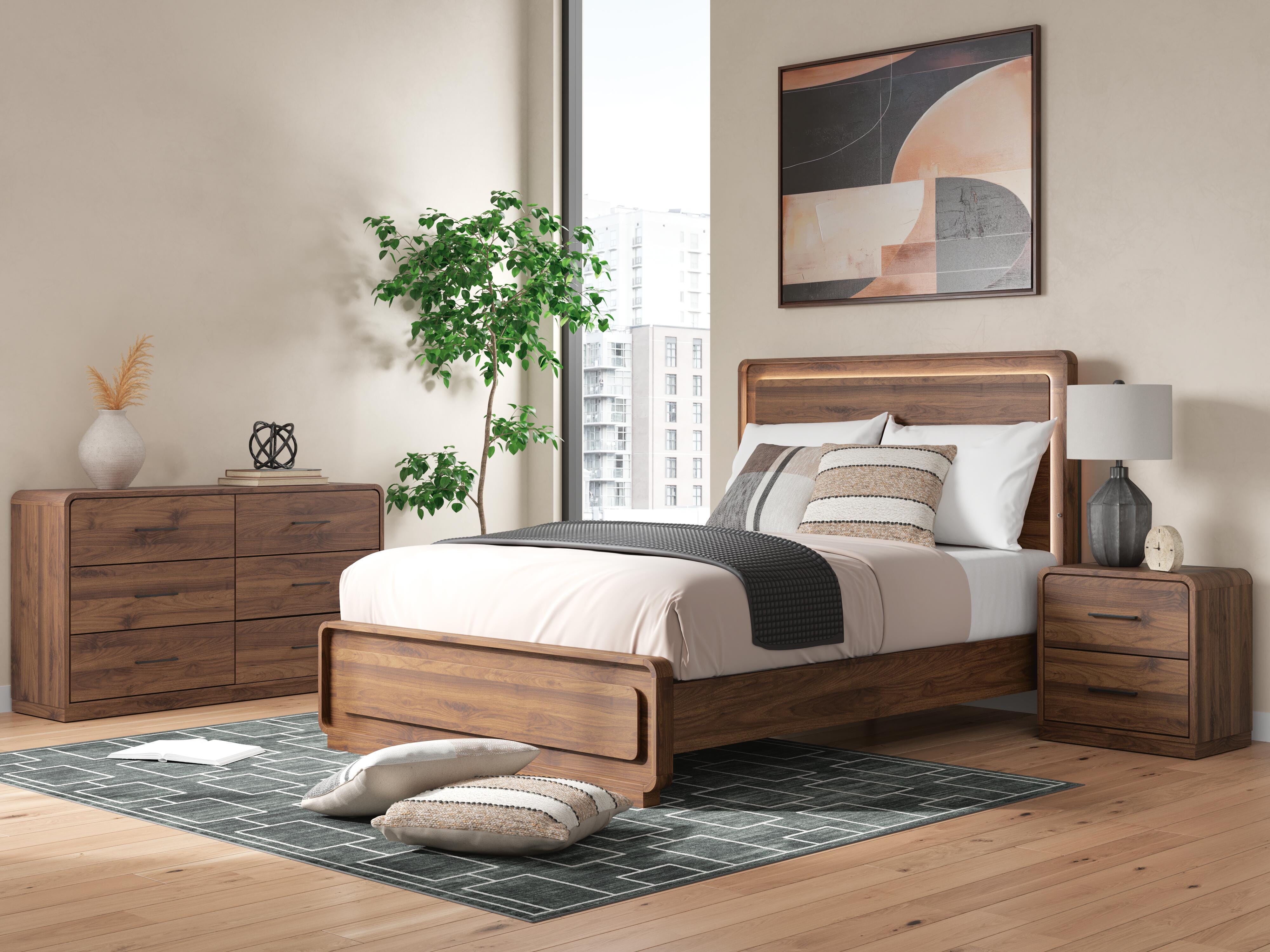 Fortlorn Panel Bed, Dresser and Nightstand