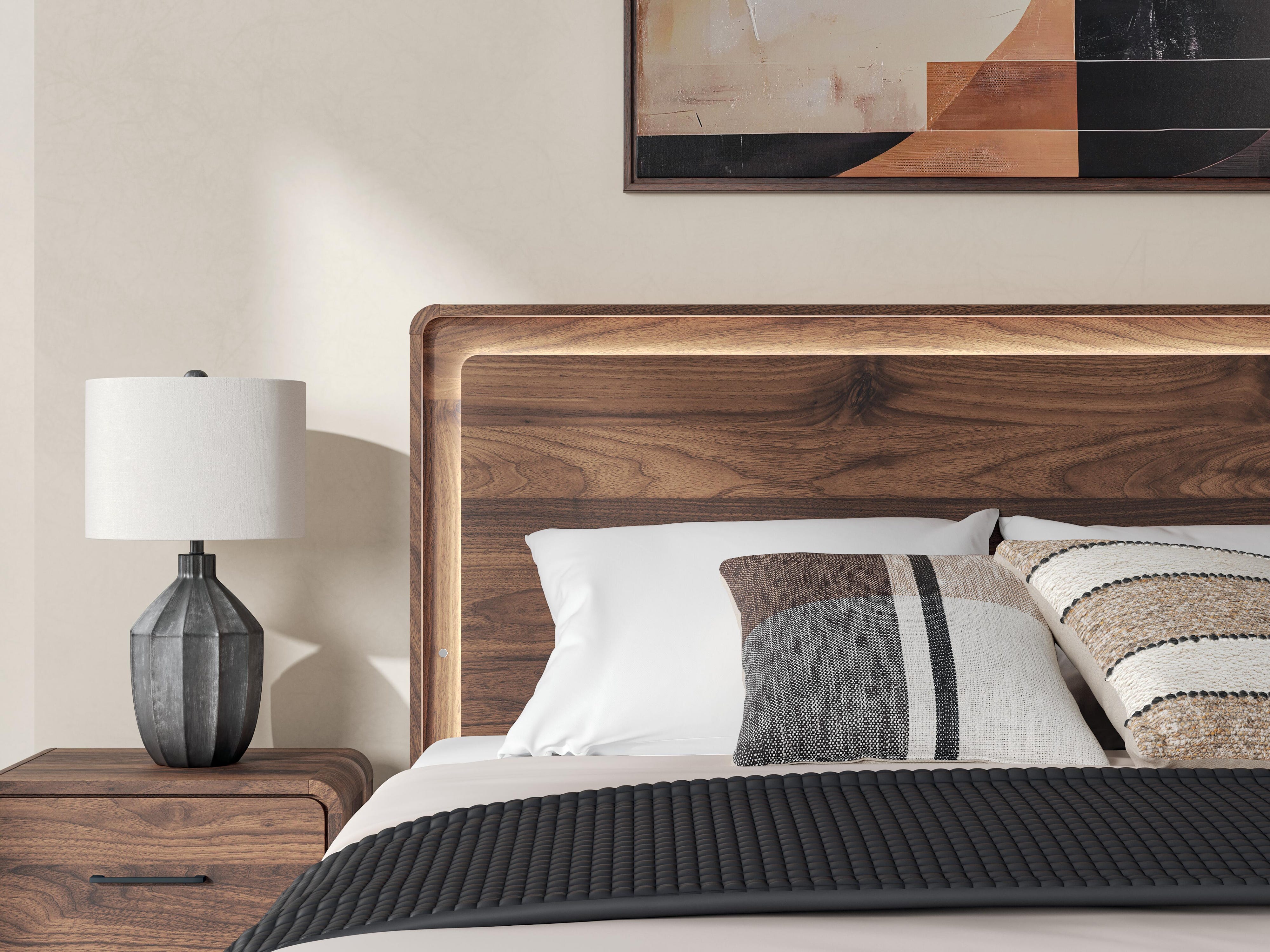 Fortlorn Panel Bed, Dresser and Nightstand