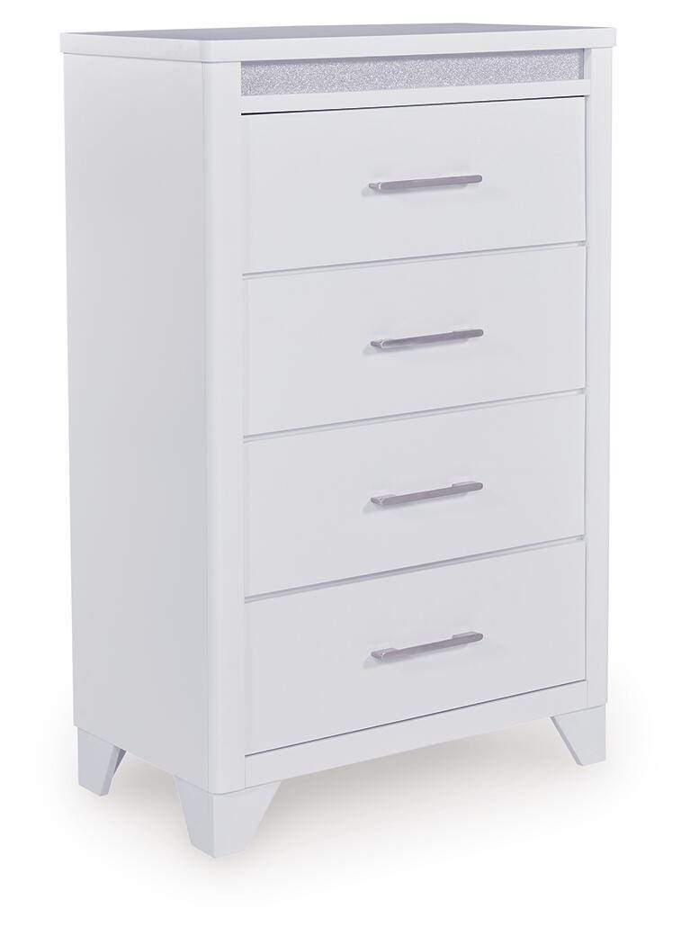 Jarlee Upholstered Panel Bed, Dresser, Mirror, Chest and 2 Nightstands