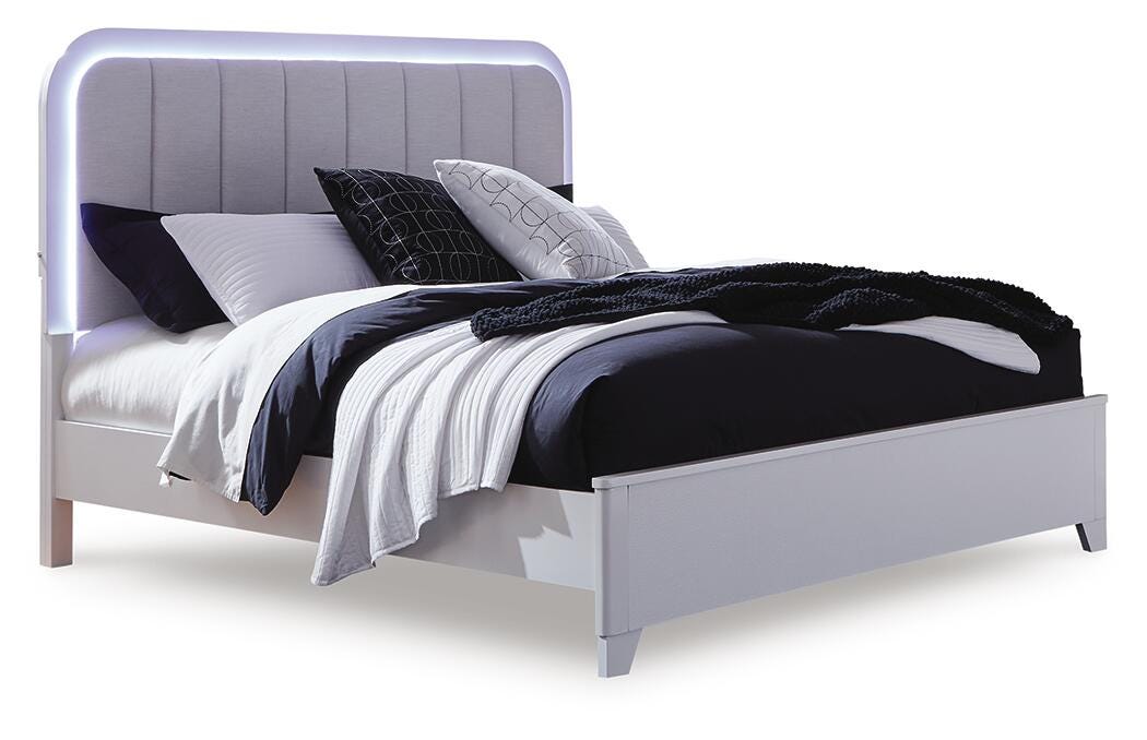 Jarlee Panel Bed, Dresser, Mirror and Nightstand