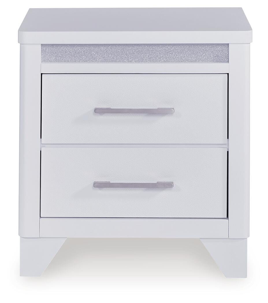 Jarlee Upholstered Panel Bed, Dresser, Mirror, Chest and 2 Nightstands