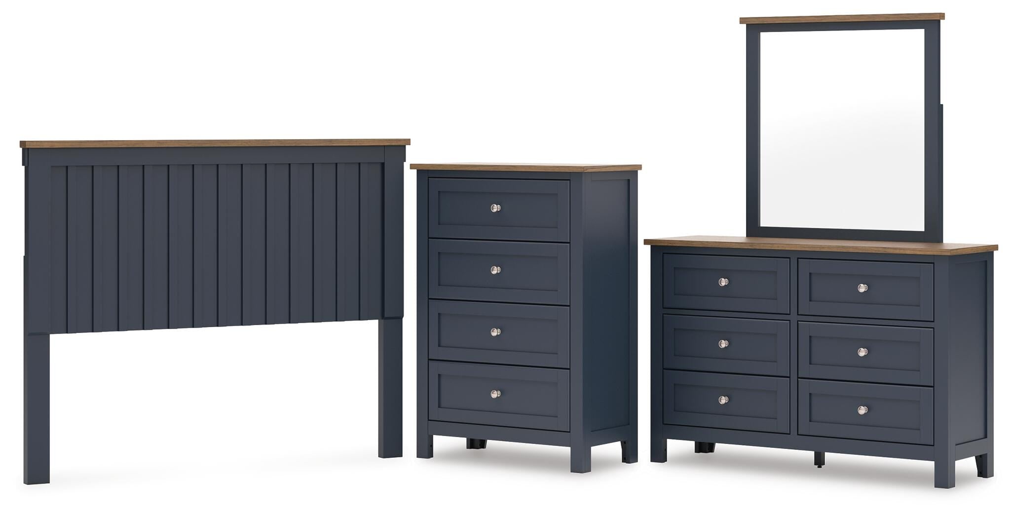 Landocken Panel Headboard, Dresser, Mirror and Chest