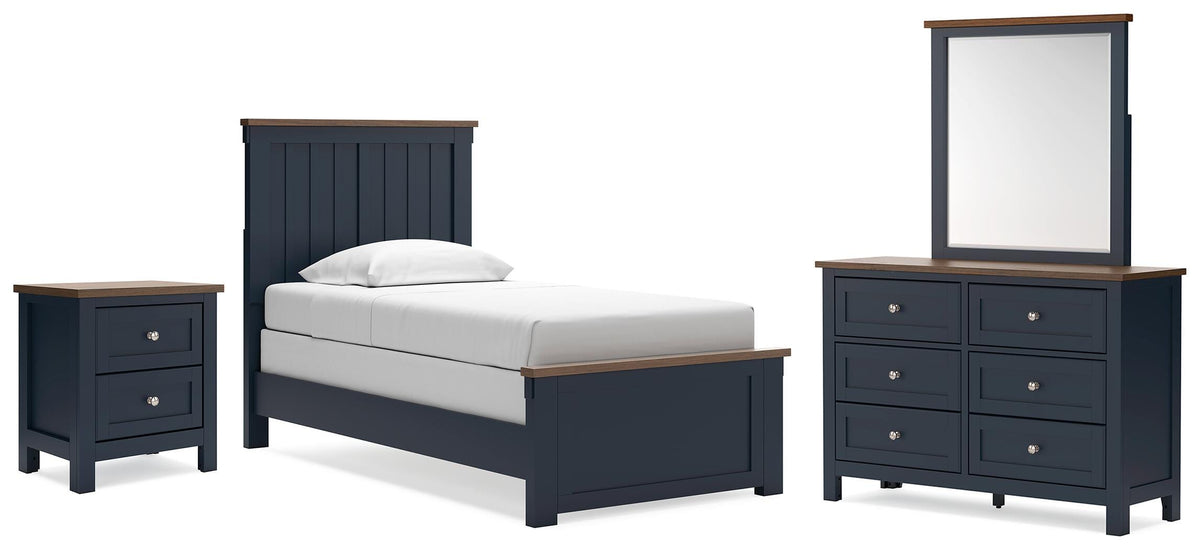 Landocken Panel Bed, Dresser, Mirror and Nightstand
