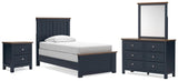 Landocken Panel Bed, Dresser, Mirror and Nightstand