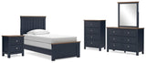 Landocken Panel Bed, Dresser, Mirror, Chest and Nightstand