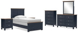 Landocken Panel Bed, Dresser, Mirror, Chest and 2 Nightstands