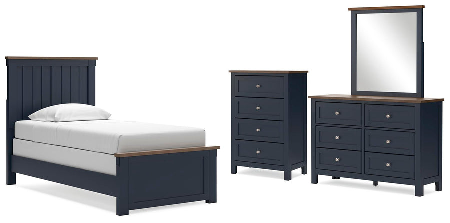 Landocken Panel Bed, Dresser, Mirror and Chest